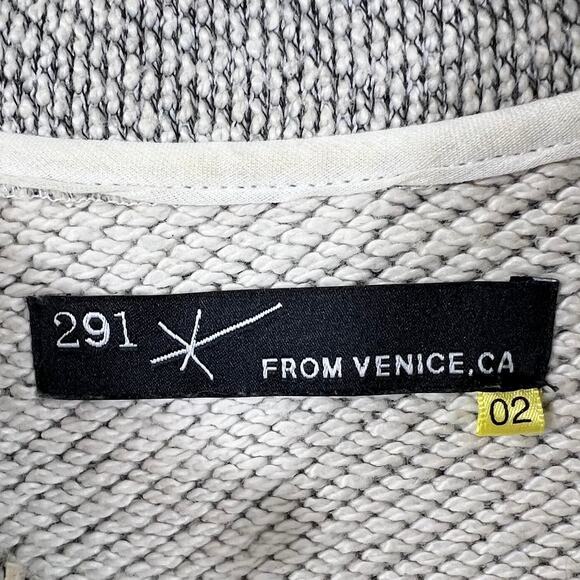 291 Venice Womens Full Zip Gray Moto Sweater Jacket Size 2 - Picture 2 of 12